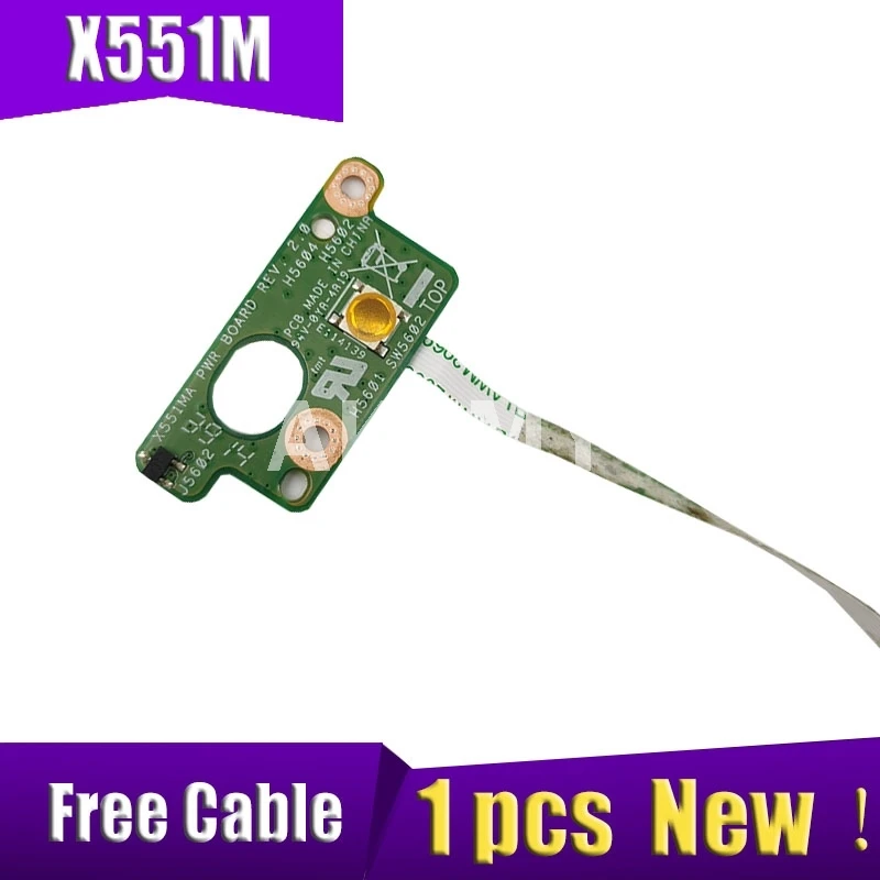 

Новинка! 1 шт. с кабелем для Asus X551 X551M X551MA X551MAV X551C X551CA F551 F551M Переключатель платы кнопки питания