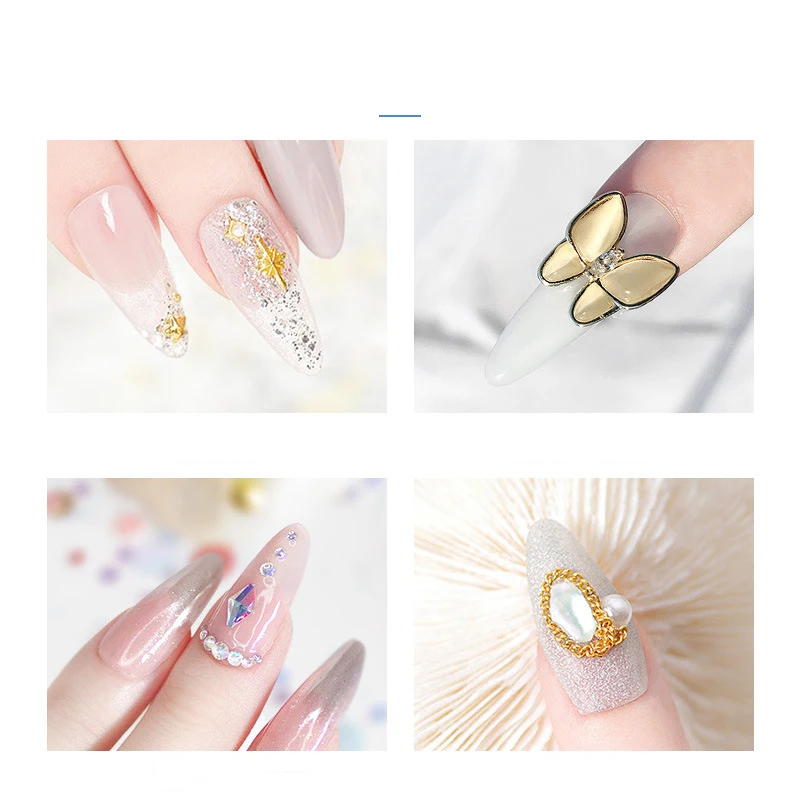 

10ml Nail Glue Gel For Rhinestone Decorations Adhesive Glue Acrylic Dual Use Brush Needle No Wipe Top Coat UV/LED Gel Tool