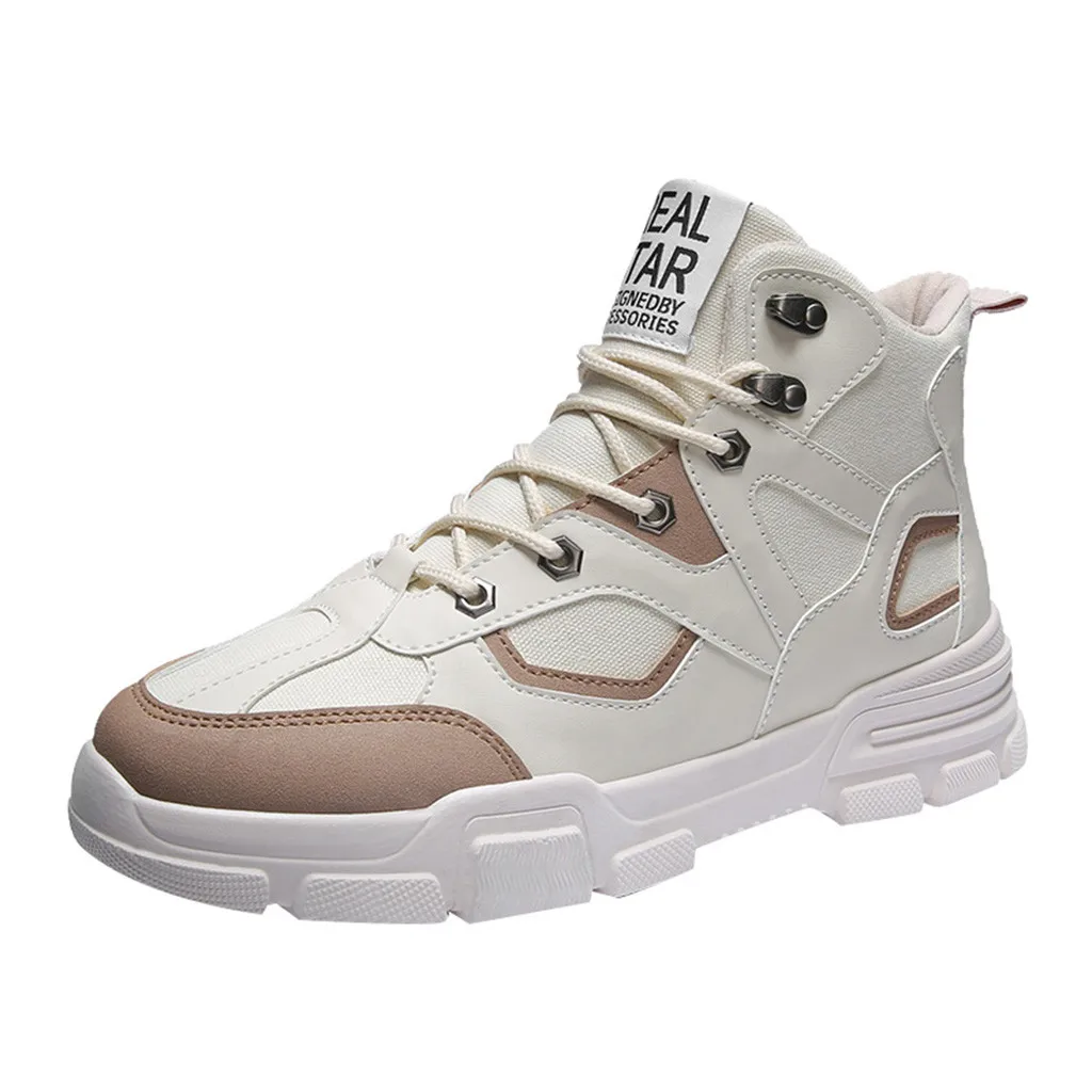 Мужская обувь зимние ботинки мужские высокие кроссовки в стиле ретро с круглым