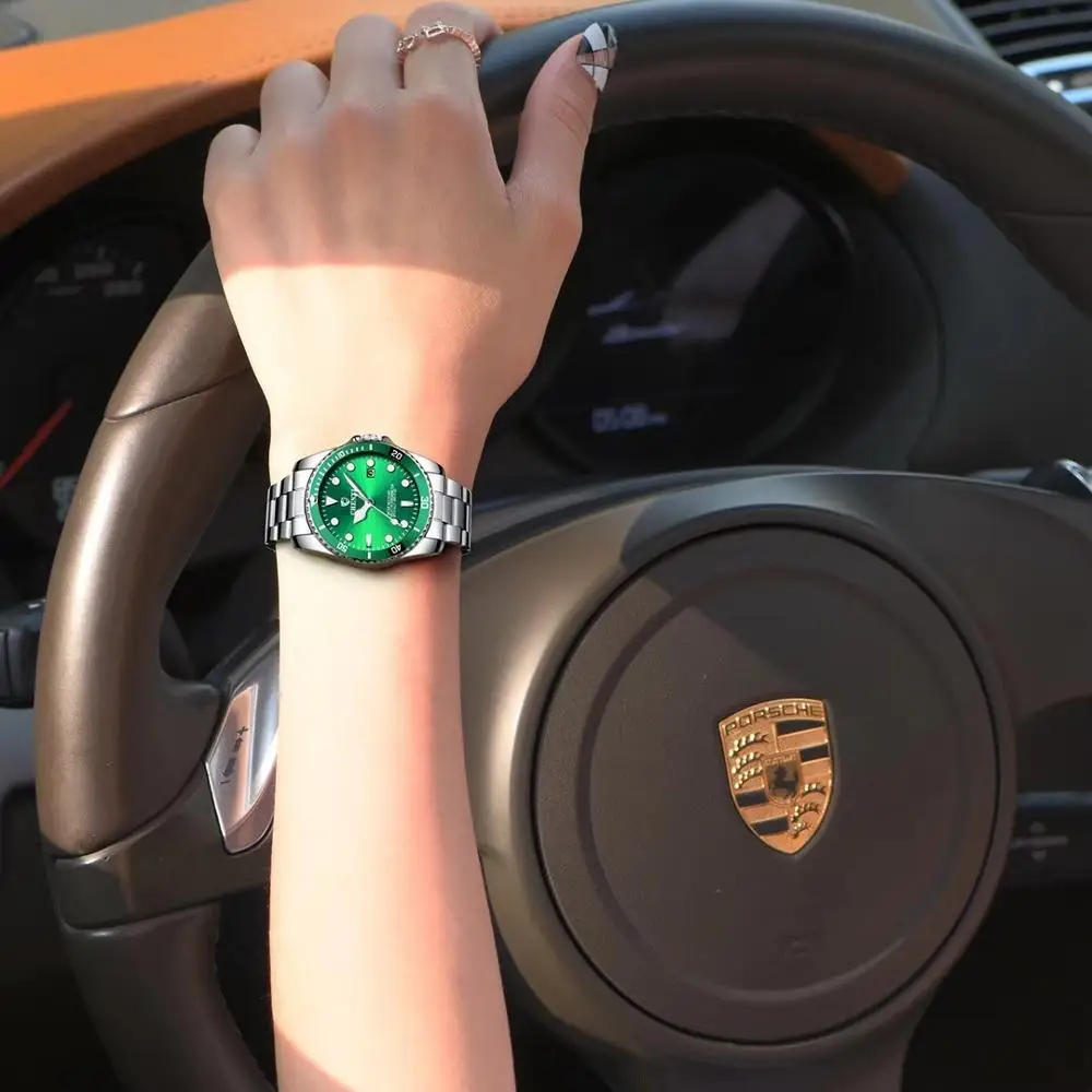 Мужские кварцевые часы из нержавеющей стали с календарём | Наручные