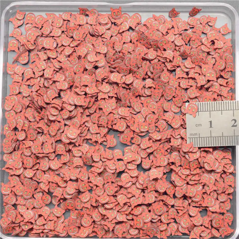 13 100 г/лот полимера Горячая Полимерная глина декоративная обсыпка Хэллоуин форма призрака для ремесленничество, сделай сам, конфетти Slime блокнот ручной работы - Цвет: 13