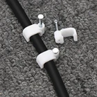 100 шт. квадратные белые кабельные зажимы 4 мм-14 мм с крепежными Стальными Гвоздями многоцелевой крепежный зажим для проводов