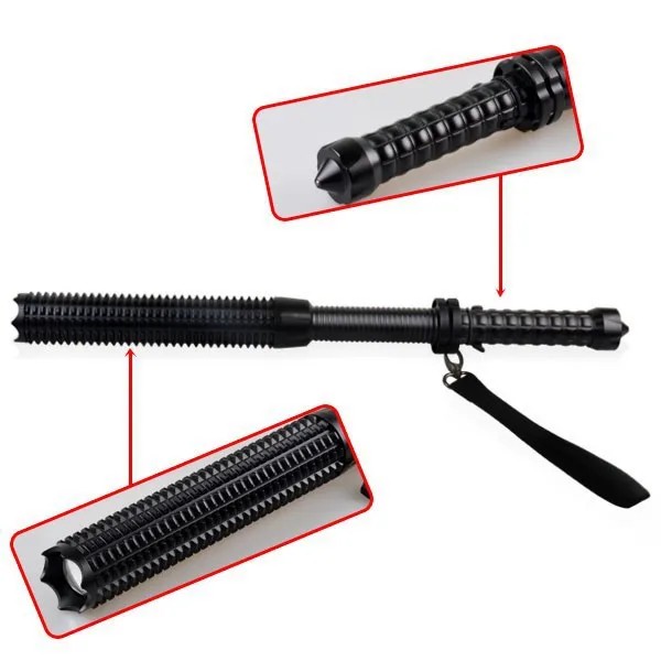 Самообороны фонарик палка Выдвижная бейсбольная летучая мышь Фонарик