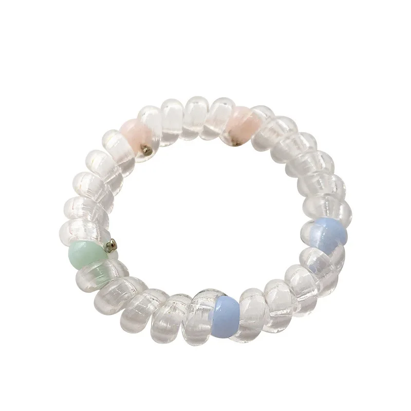 

Mermaid color Ji phone line hair ring female hair rope ins wind sweet super fairy hair accessories Korean phone ring hair rope