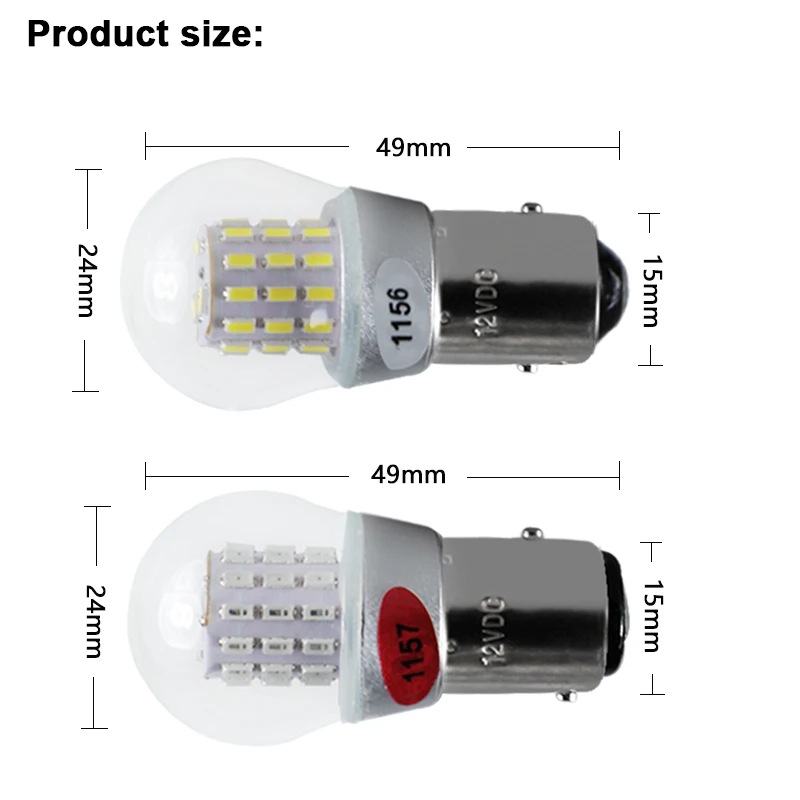 2шт лампада led carro светильник p21W 1156 BA15S 1157 BAY15D py21w canbus super 12v 24v интерьерная лампа