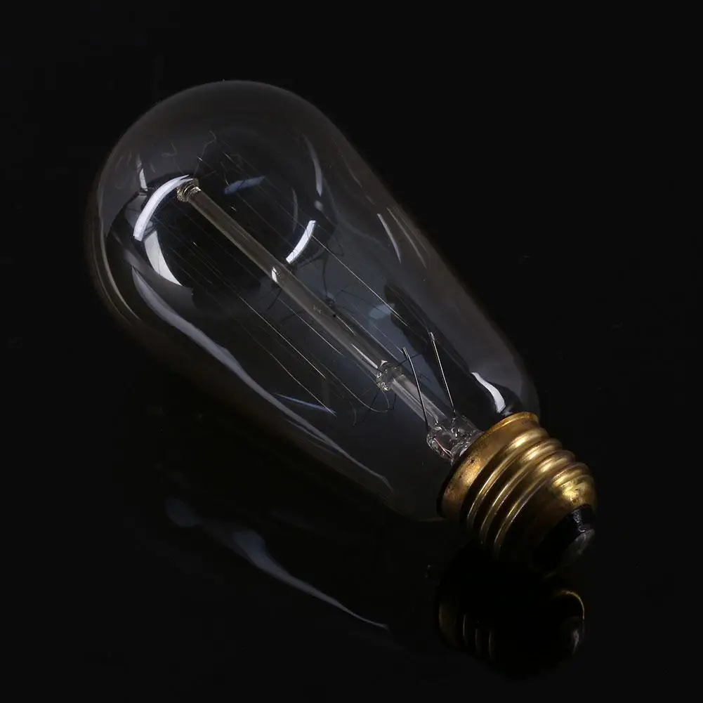 

Bright Retro E27 Edison Type Tungsten Filament Bulb Glass Droplight AC120V