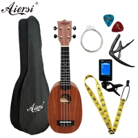 full set 21 inch 4 string mahogany ukulele pineapple gecko dolphin musical instrument hawaii guitar ukulele