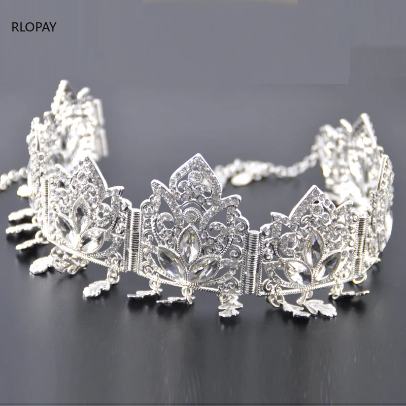 Хрустальная повязка на голову для девочек золотые аксессуары волос женщин