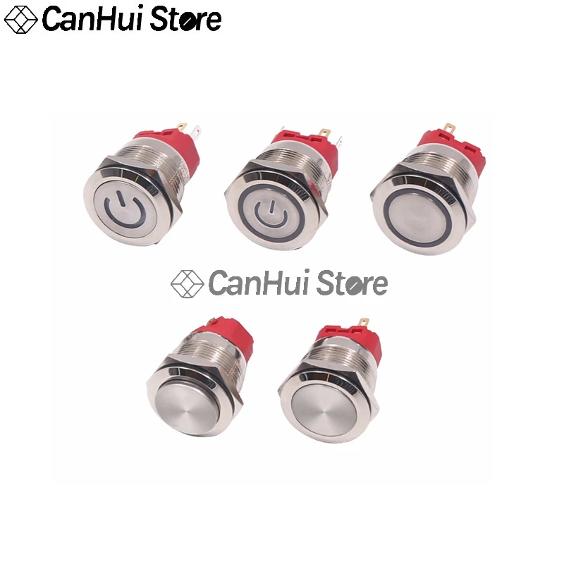 Металлический кнопочный переключатель 22 мм самосброс/самоблокировка круговой