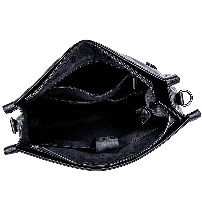 2020 New Vintage Men Leather Briefcase Business Male Office Bags Crazy horse Leather Handbag Man Casual Leather Crossbody bags