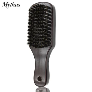 Щетка небольшого размера из массива дерева для усов и бороды, Мужская расческа для бритья бороды, щетка для чистки волос на лице, кисточки для бритья, инструменты для красоты