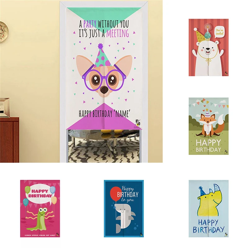 

Cartoon Fabric Art Home Curtain Shelter Bedroom Kitchen Door Curtain Blackout Curtain Geomantic Curtain Home Decoration