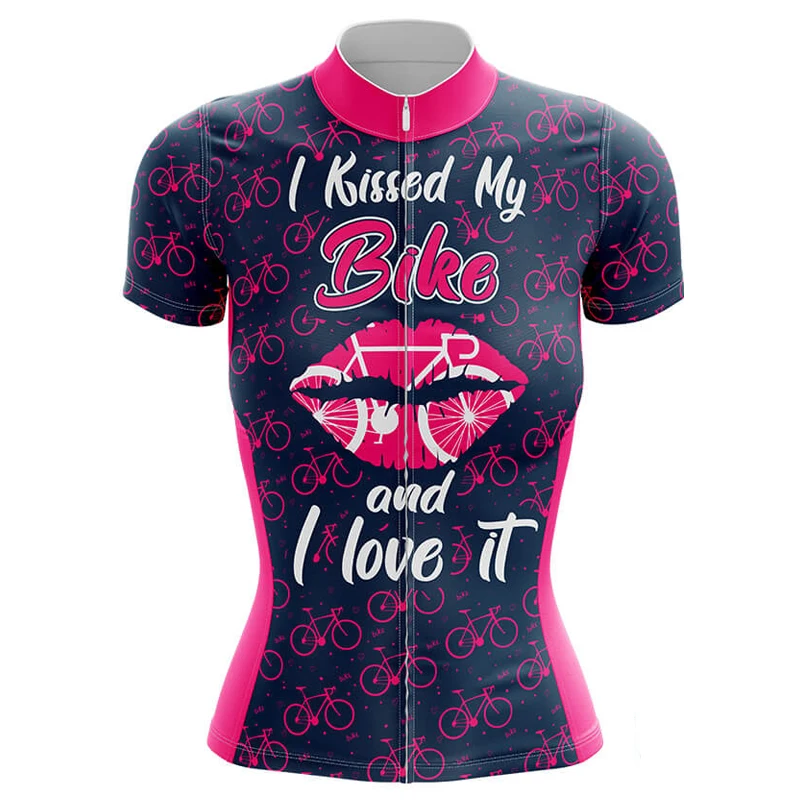 Женская дышащая велосипедная Одежда I Kissed My Bike одежда для горного велосипеда