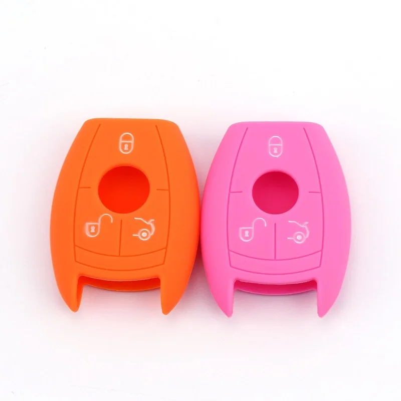 

3 Button Silicone Key Remote Holder Case Fob Cover Fit for Mercedes Benz C CL CLK E G GL M S SLK Class W203 W204 W210 W211