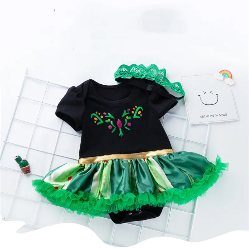 Платья для новорожденных девочек летнее платье пачка + повязка на голову одежда