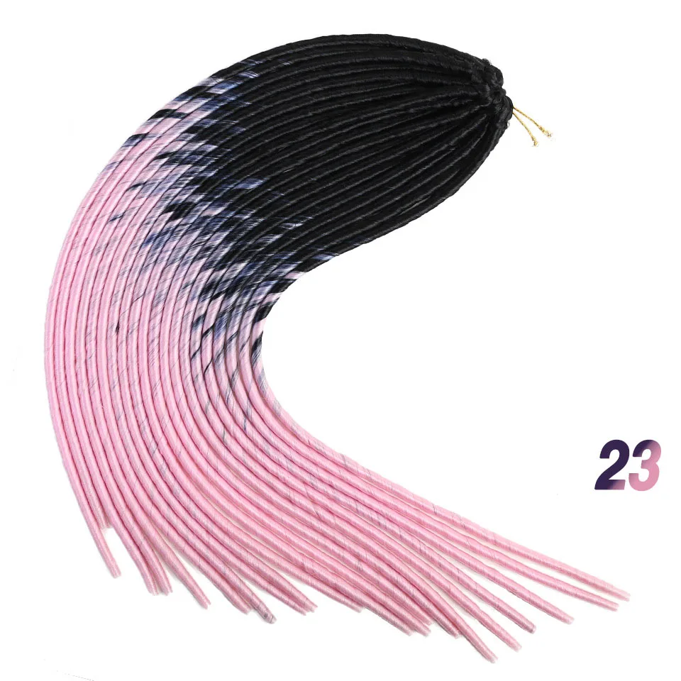MUMUPI 20 дюймов мягкие дреды вязаные крючком косички Jumbo Dread прическа Ombre цвет синтетический искусственный Locs плетение волос для наращивания - Цвет: #144