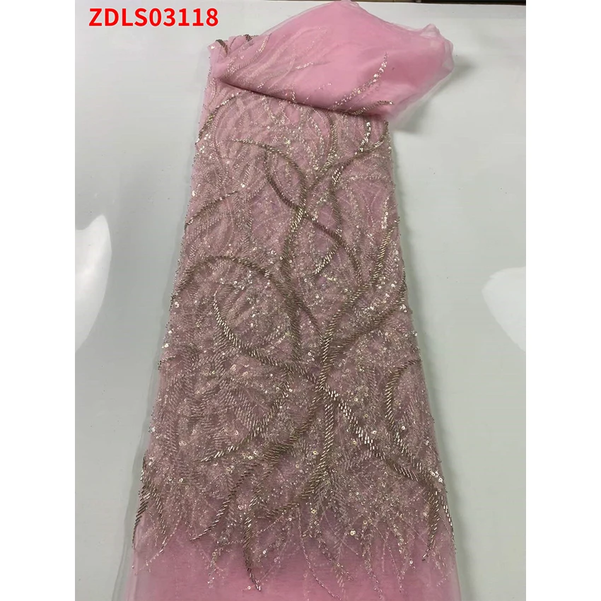 

Vintage Sequin Material African Lace New Arrival ​Nigerian Net Tulle Cloth For Wedding Fabric ZDLS03118