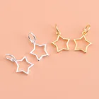 Аксессуары из стерлингового серебра S925, кулон в виде пентаграммы с отверстиями, аксессуары для браслетов и ожерелий ручной работы из бисера