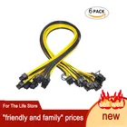 6 шт. 6-контактный PCI-E до 8 контактов (6 + 2) PCI-e (штекер-штекер) силовой кабель GPU 50 см для графических карт Mining HP Серверная коммутационная плата