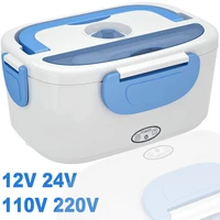 home car electric heating lunch box portable stainless steel 110v 220v 12v 24v eu us plug rice food warmer heater container set