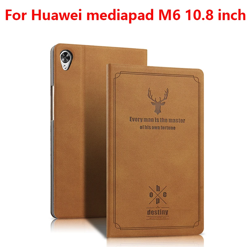 Чехол для huawei mediapad M6 8,4 дюймов VRD-AL09 VRD-W09 Стенд чехол для huawei mediapad M6 10," PRO SCM-AL09/W09 планшет - Цвет: brown for M6 10.8