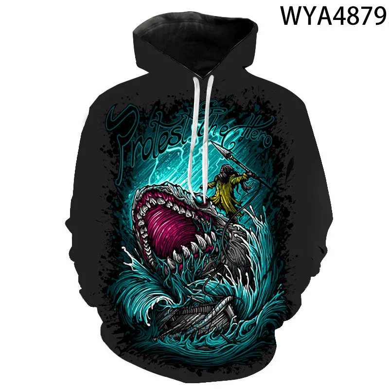 

Spring and autumn Skeleton 3D digital print men's and women's long-sleeved hoodie trend fashion top