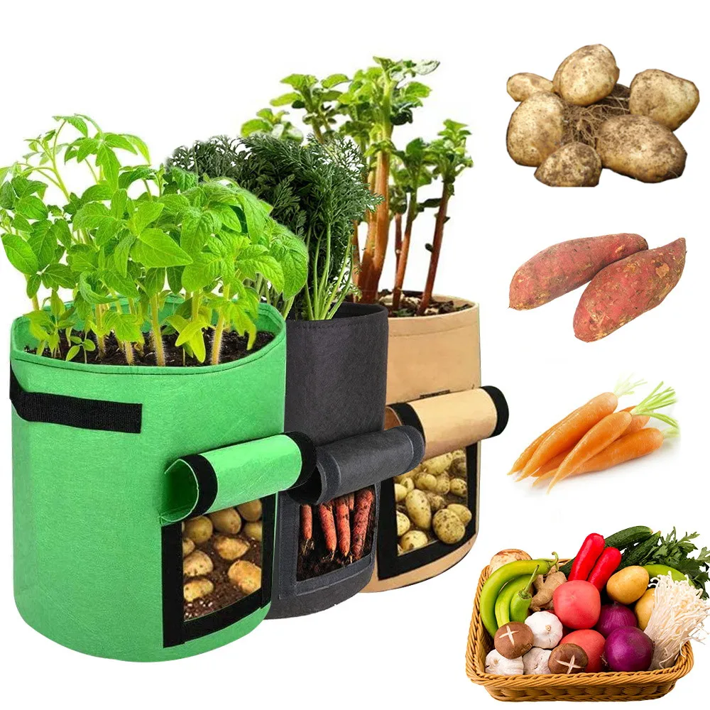Для дома и сада роста растений мешок овощей посадки цветочных горшков сумка для