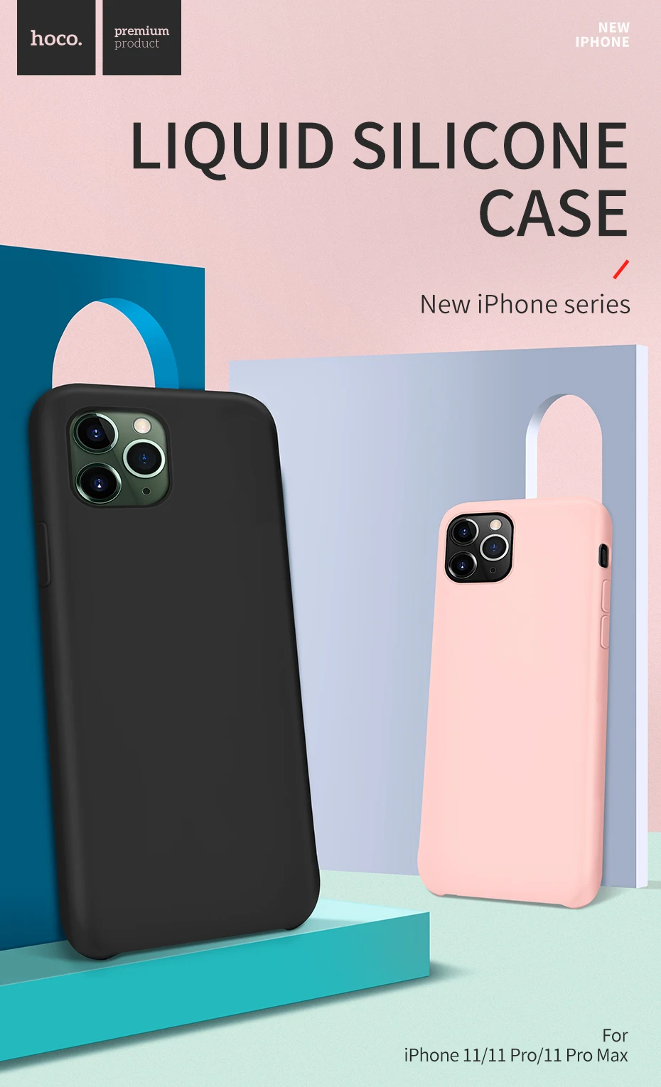 Жидкий силиконовый чехол HOCO для iPhone 11 Pro Max X XS Max XR, ультра тонкая задняя крышка, стильный премиум класса, роскошный бизнес