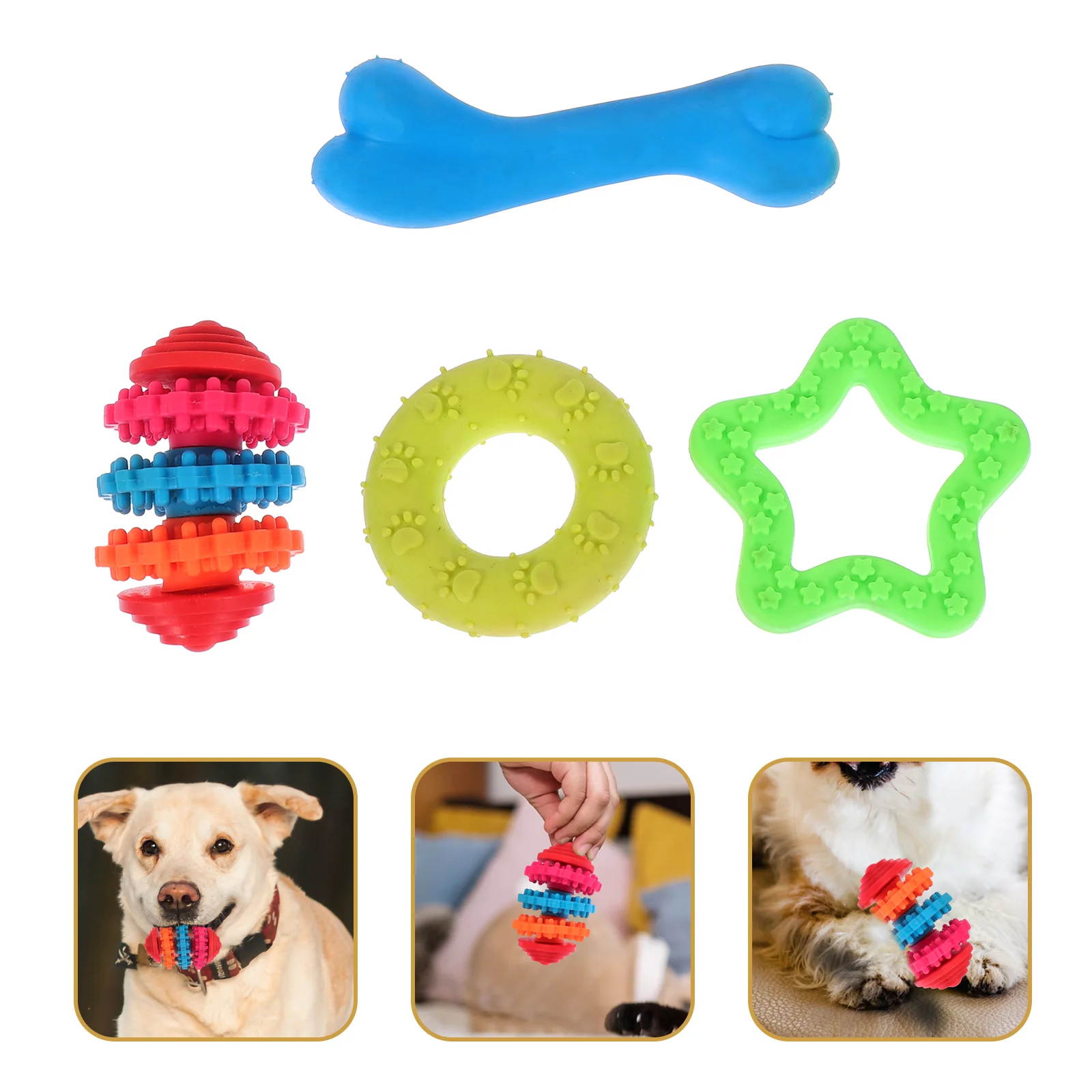 

4 шт., игрушки для ухода за собаками