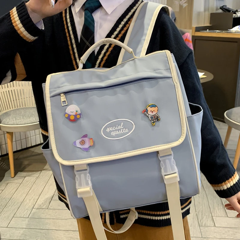 : ESTUAQUEEN Многофункциональный рюкзак для девочек подростков с круглой пряжкой