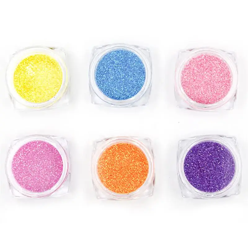 6 бутылок многоцелевой блеск для ногтей модный дизайн блестящие тени век