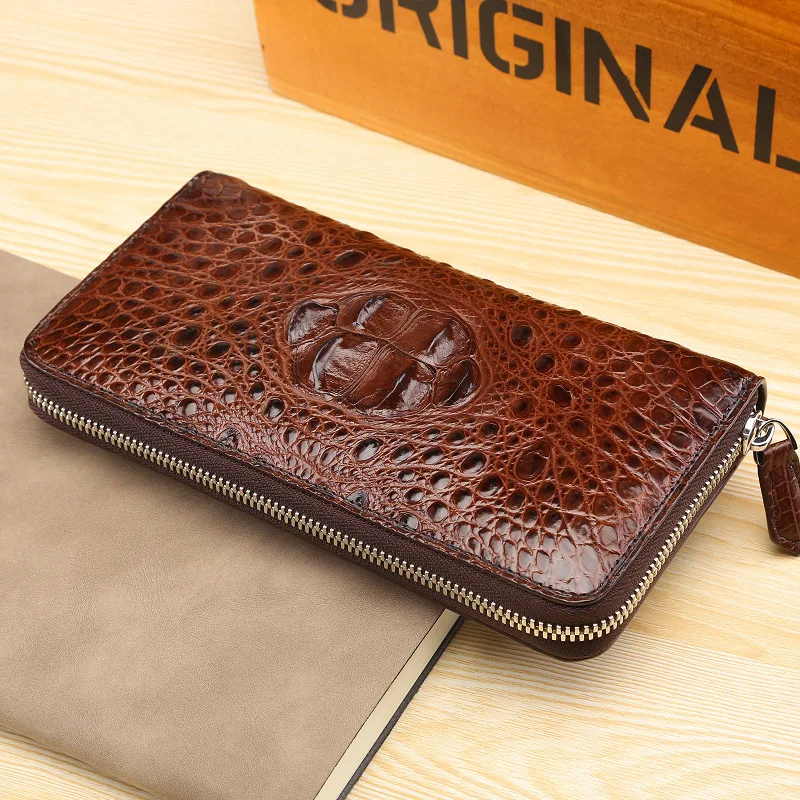 

Crocodile Long Fund Genuine Leather More Function mens Wallet Affairs Take Hand Package Guard free shipping porte monnaie homme