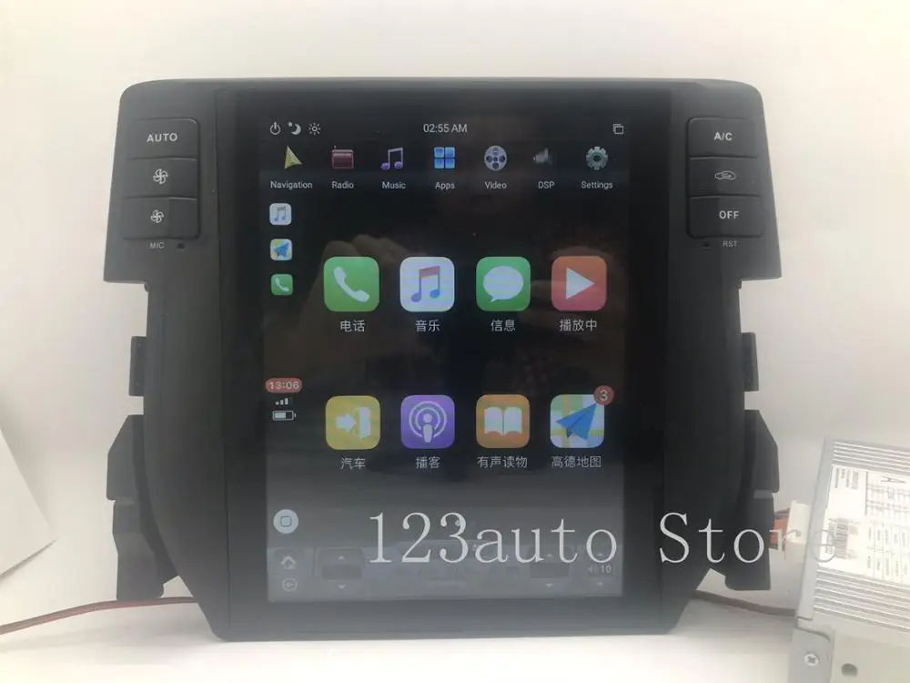 10 4 ''Tesla стиль Android 9 0 автомобильный dvd плеер GPS навигация для Honda Civic 2016 2017 2018