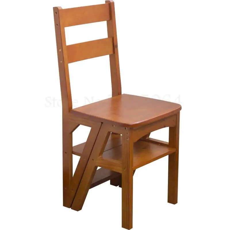 Складной стул из массива дерева многофункциональный бытовой Компактный двойной