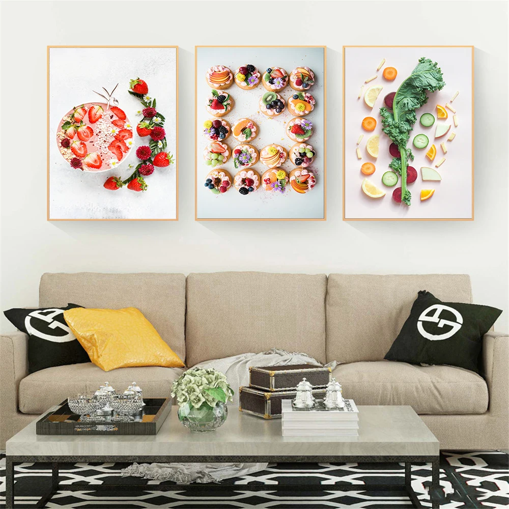 

Food Poster Nordic Modern Decoration Canvas Painting Pictures for Kitchen Decor Fruit Print Vegetable Wall Art Home Artwork
