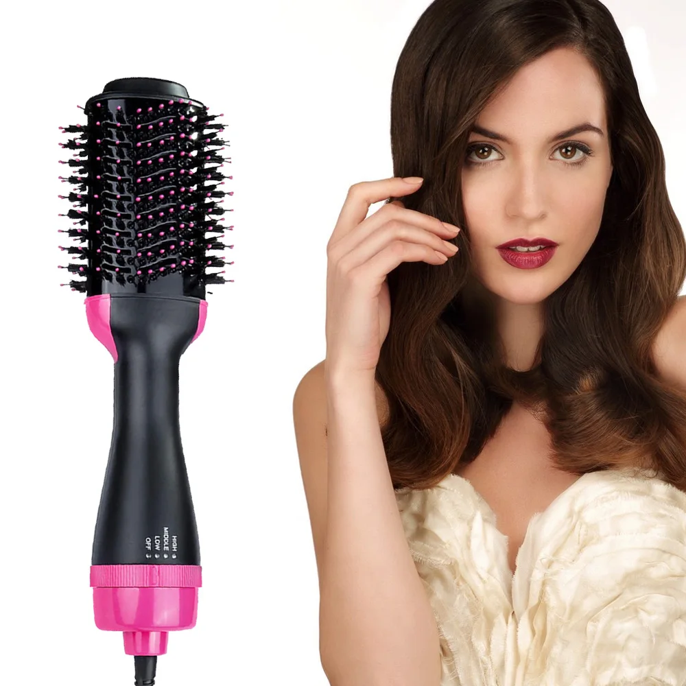 Hair Straightener Curler Comb Roller One Step Electric Ion Blow Dryer Brush 1000W Hair Dryer Hot Air Brush Styler and Volumizer