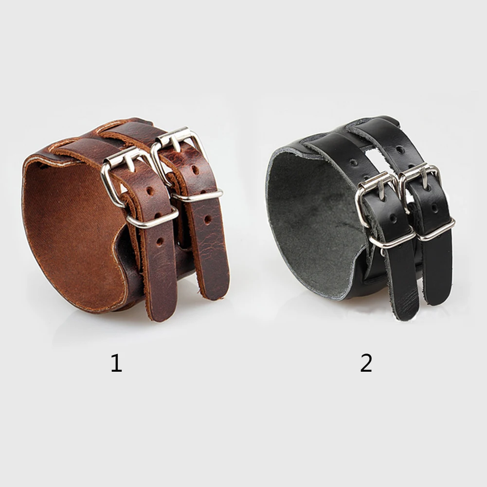 Кожа Для мужчин манжеты Обёрточная Бумага браслет в стиле &quotпанк&quot браслеты