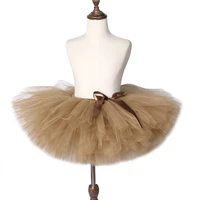 solid brown coffee baby girls tutu skirt costume kids dance tutus fluffy ballet bubble skirts children ball gown for 3m 14 years