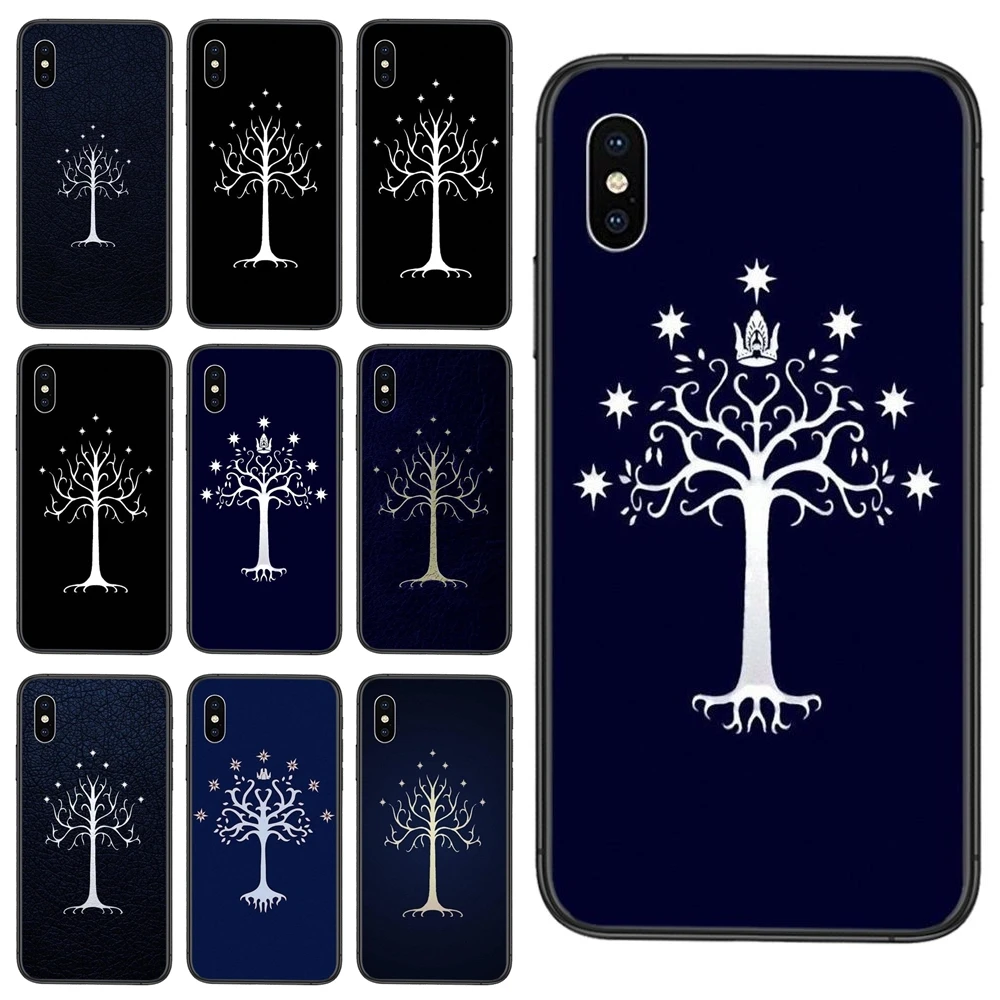 Бесплатный идентификатор черный чехол мягкий основной ТПУ задний мобильный Lotr