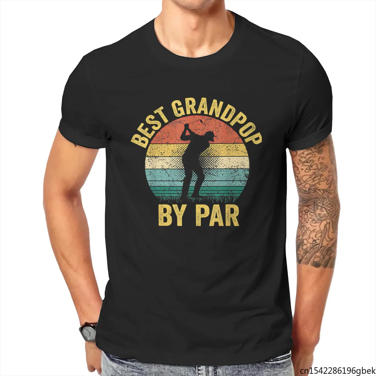 

Golf Player Best Grandpop By Par Father's Day Gift Men's T-Shirt
