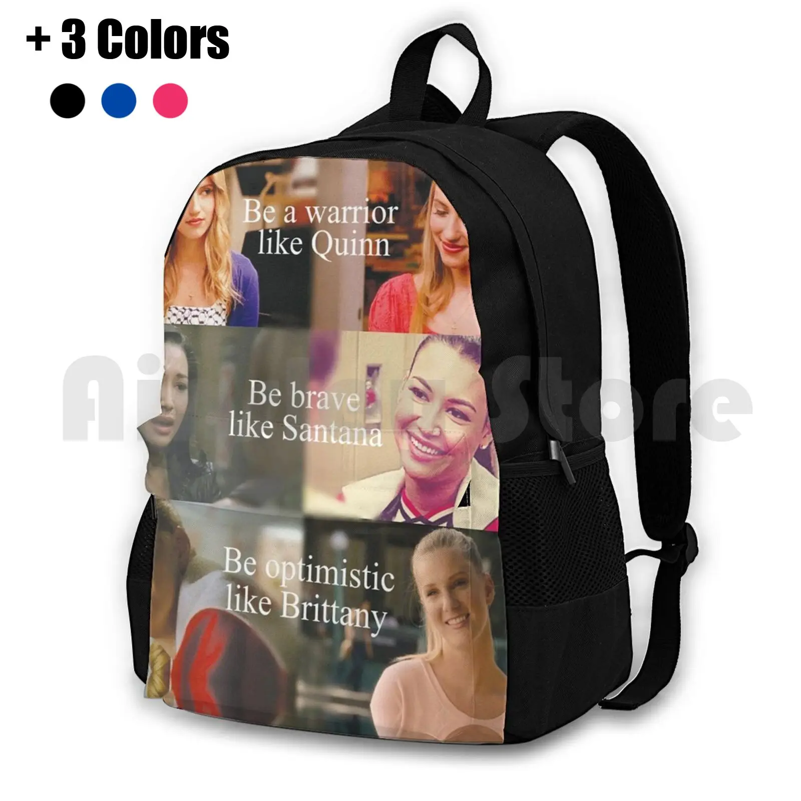

Glee The Unholy Outdoor Hiking Backpack Waterproof Camping Travel Quinn Fabray Santana Lopez Glee Brittany Pierce Brittany S