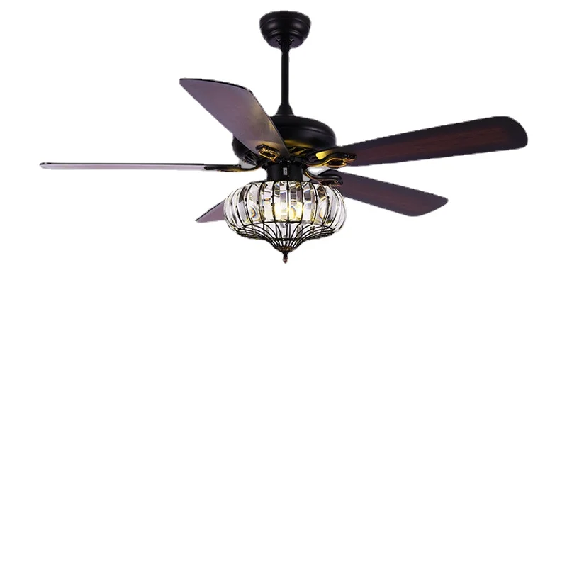 Потолочный вентилятор американский Хрустальный Невидимый домашний роскошный