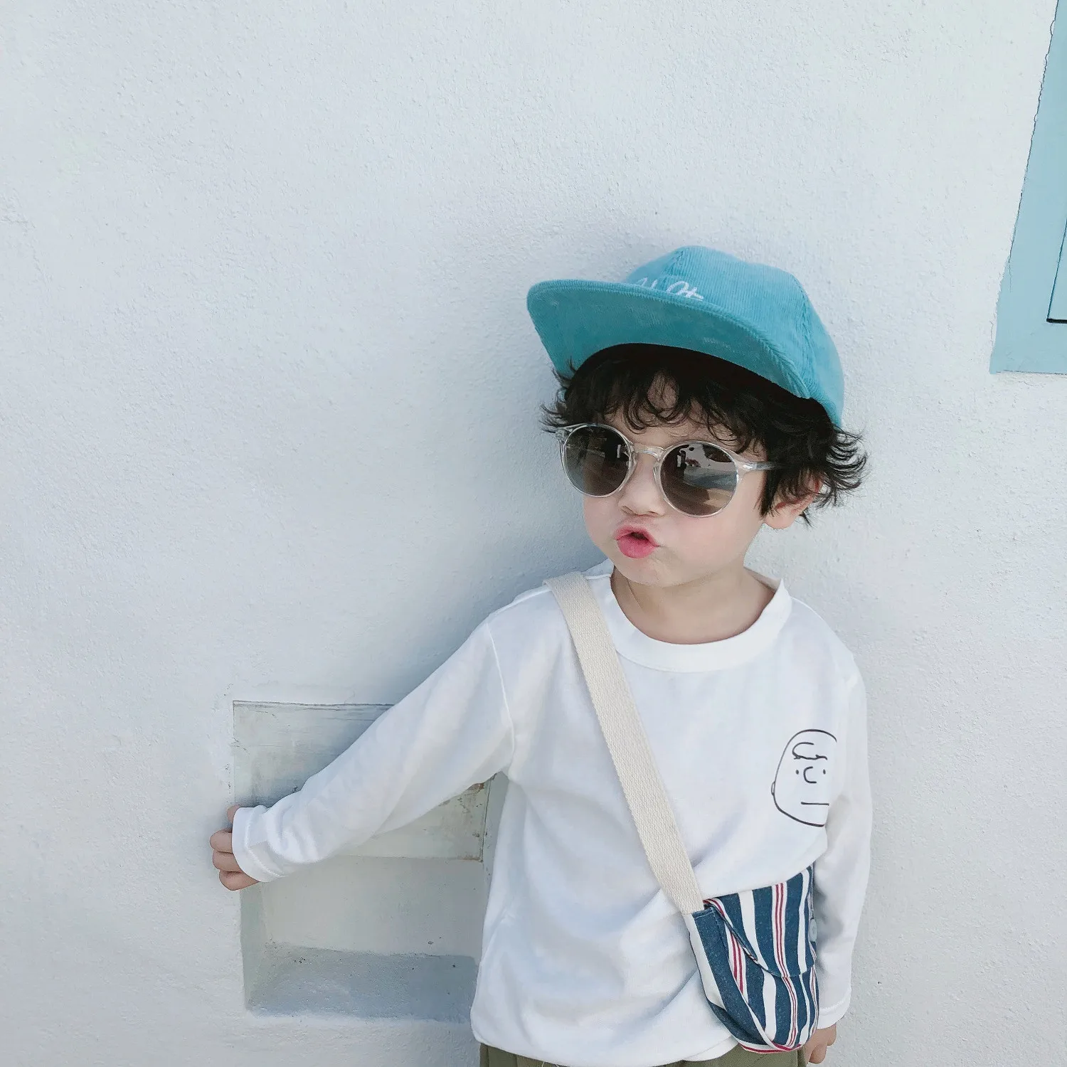 Весна 2020 детские футболки из чистого хлопка с мультяшными буквами подходящие ко