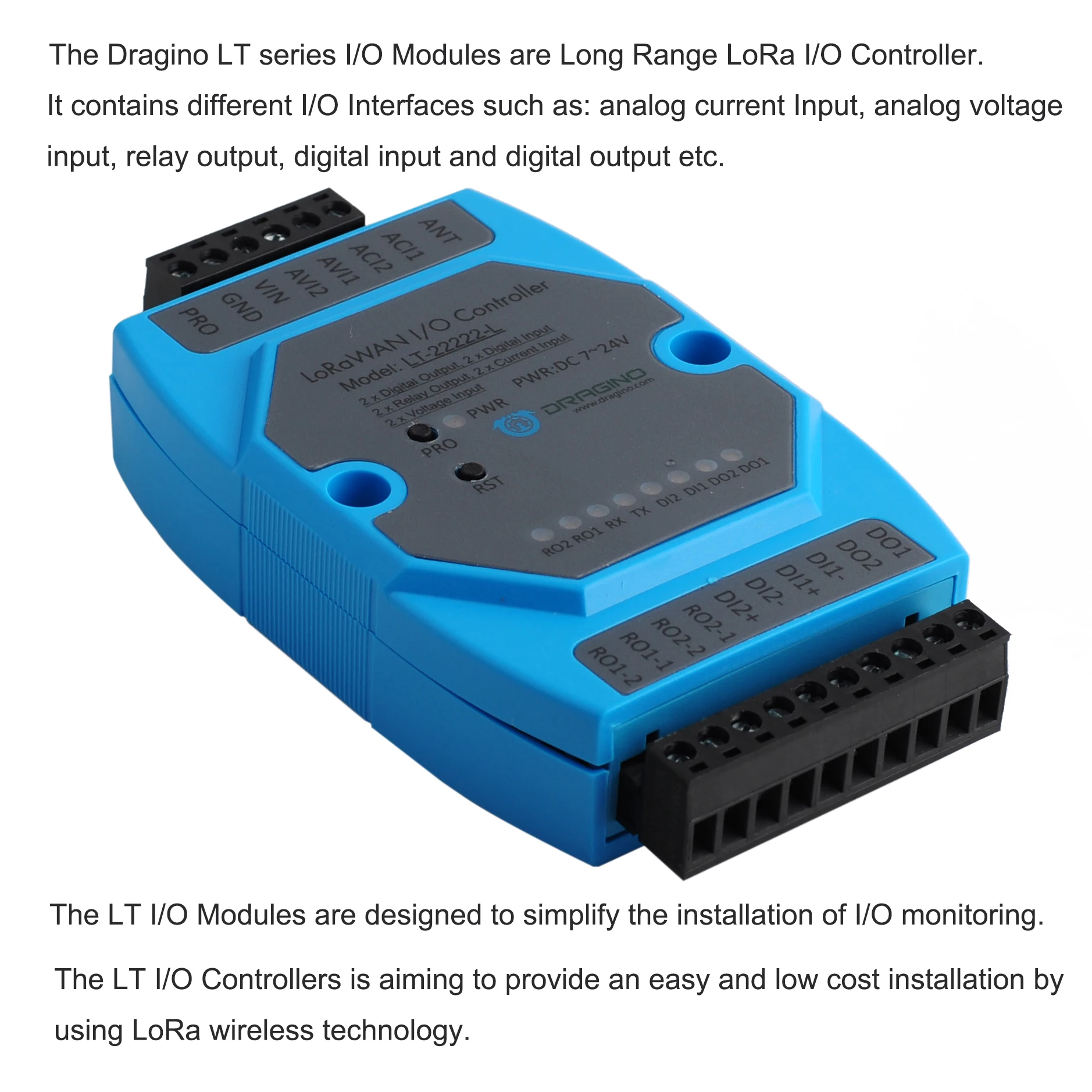 Для Dragino LT 22222 L Замена 33222 LoRaWAN LoRa I/O контроллер беспроводной для автоматизации