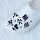 2D Парикмахерская щетка, расческа, ножницы, подвеска для обуви из ПВХ, косметология, косметология, Парикмахерская, аксессуары для обуви, ярко-розовые аксессуары