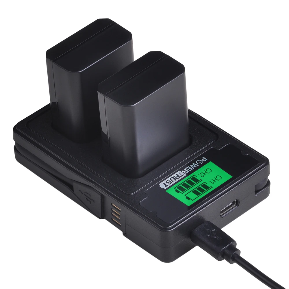 

2x 2000mAh NP-FW50 NPFW50 NP FW50 Camera Battery and LCD Dual Charger for Sony Alpha a6500 a6300 a6000 a5000 a3000 NEX-3 a7R