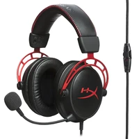 hyperx cloud alpha red gaming headset signature hyperx comfort headphone and durability and hi fi sound effects