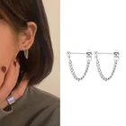 Корейские серьги, модные ювелирные изделия 2021, трендовые длинные серьги-кисточки в стиле минимализма для женщин, панк, гранж, оптовая продажа ювелирных изделий