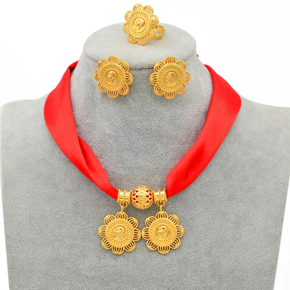 Набор украшений Anniyo сделай сам веревочные монеты ожерелья серьги кольцо золотой