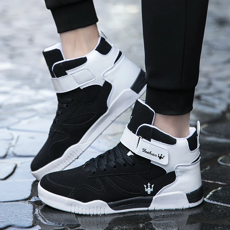 Обувь в стиле хип хоп Нескользящая Белая обувь Мужские модные кроссовки Мягкие